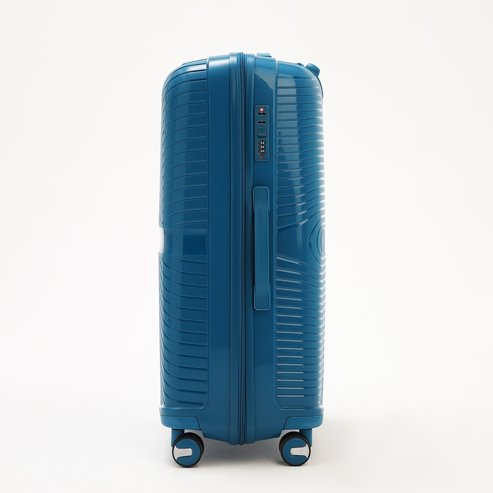 Чемодан большой 100 л (L), отдел на молнии, кодовый замок, цвет синий Чемодан большой 100 л (L), отдел на молнии, кодовый замок, цвет синий