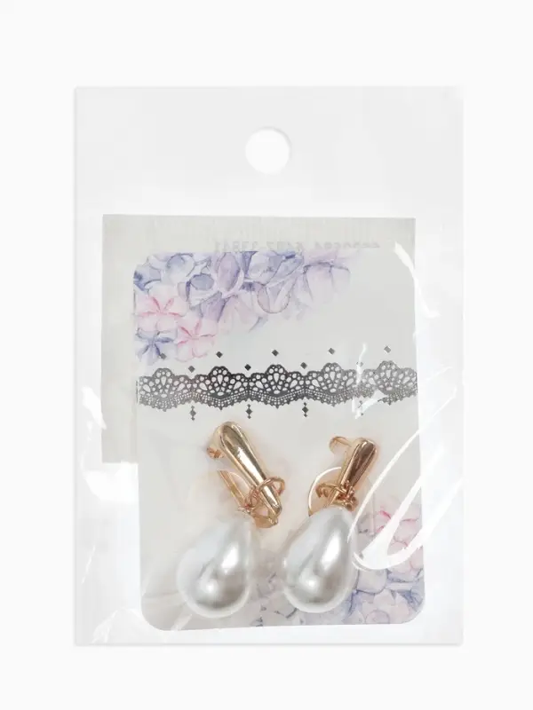 Серьги с жемчугом &laquo;Грейс&raquo;, пухлая капля, белые в золоте