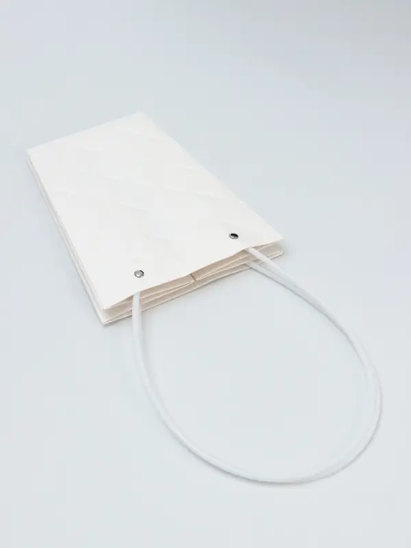 Сумка для цветов белая влагостойкая, 17&times;17 - 11.5&times;11.5 - 20 см