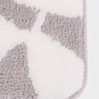 Коврик Доляна Leaves, 50&times;80 см, ворс 1.5 см, микрофибра, серый