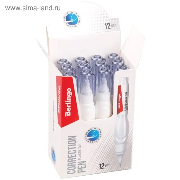 Ручка-корректор 8 мл Berlingo, пластиковый наконечник Ручка-корректор 8 мл Berlingo, пластиковый наконечник
