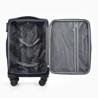 Чемодан на колёсах TEXTURA, с увеличением, кодовый замок, 36&times;25&times;58 см, 20", синий