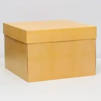 Коробка подарочная складная, упаковка, крышка - дно, крафт, 30&times;30&times;20 см