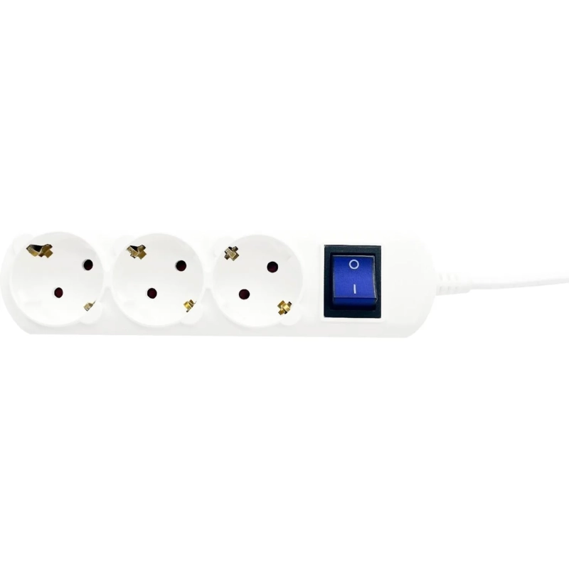 Удлинитель Power Cube 3р/1,5м с/з с выкл 16А бел (PC-5-1,5M)
