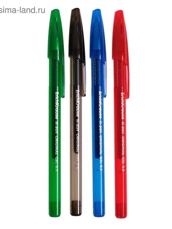 Набор ручек гелевых ErichKrause R=301 Original Gel, 4 цвета, узел 0.5 мм