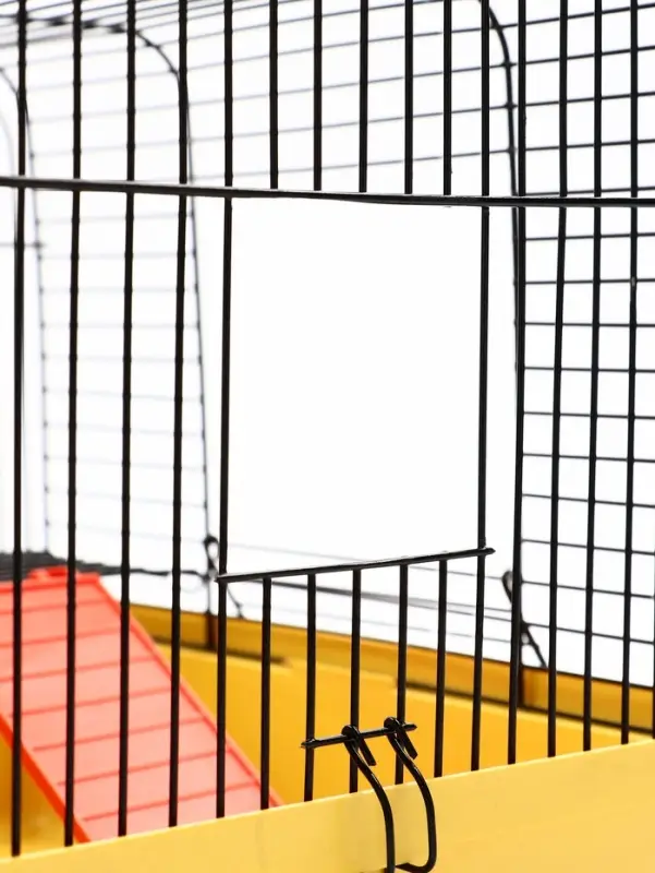 Клетка для грызунов "Мини" одноярусная, 29 x 25 х 24 см, желтый