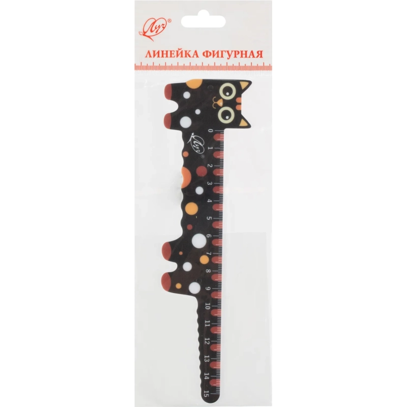 Линейка фигурная Кот 34С 2265-08