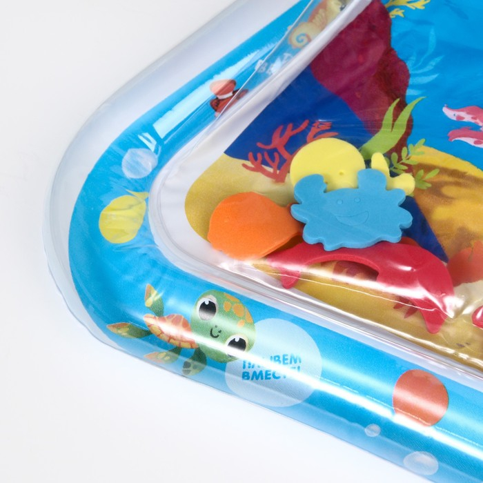 Акваковрик надувной развивающий водный коврик «Морские жители», 65x50 см, Крошка Я Акваковрик надувной развивающий водный коврик «Морские жители», 65x50 см, Крошка Я