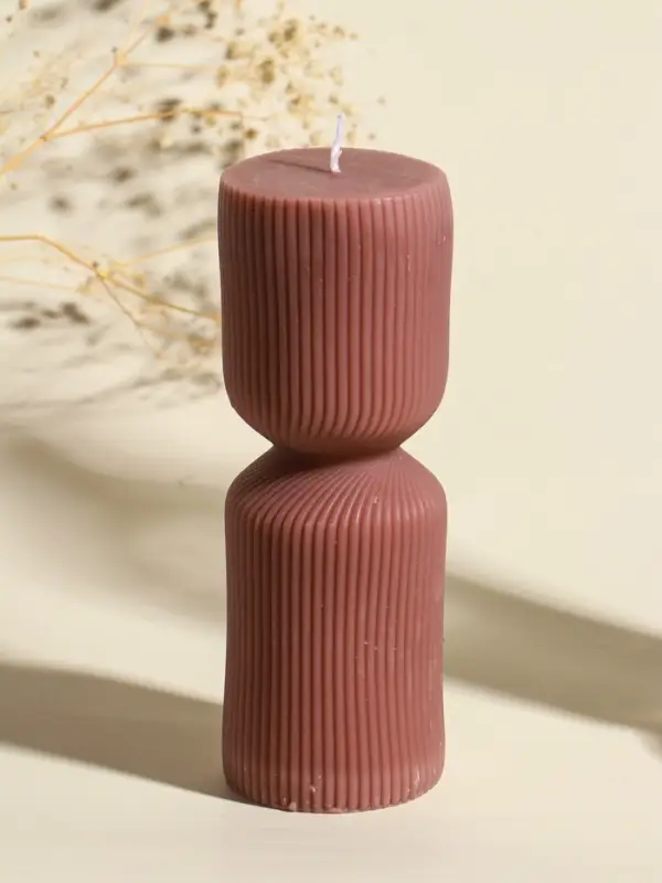 Свеча интерьерная Свеча интерьерная "Греция" капучино 6х6х18 см