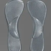 Полустельки для обуви, с супинатором, массажные, силиконовые, 19&times;6.7 см, пара, прозрачные