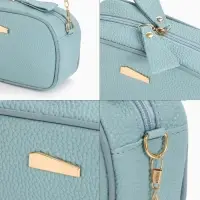 Сумка женская кросс-боди на молнии, 19&times;7&times;13 см, голубая