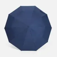 Зонт обратного сложения inLoop с ручкой-карабином, темно-синий