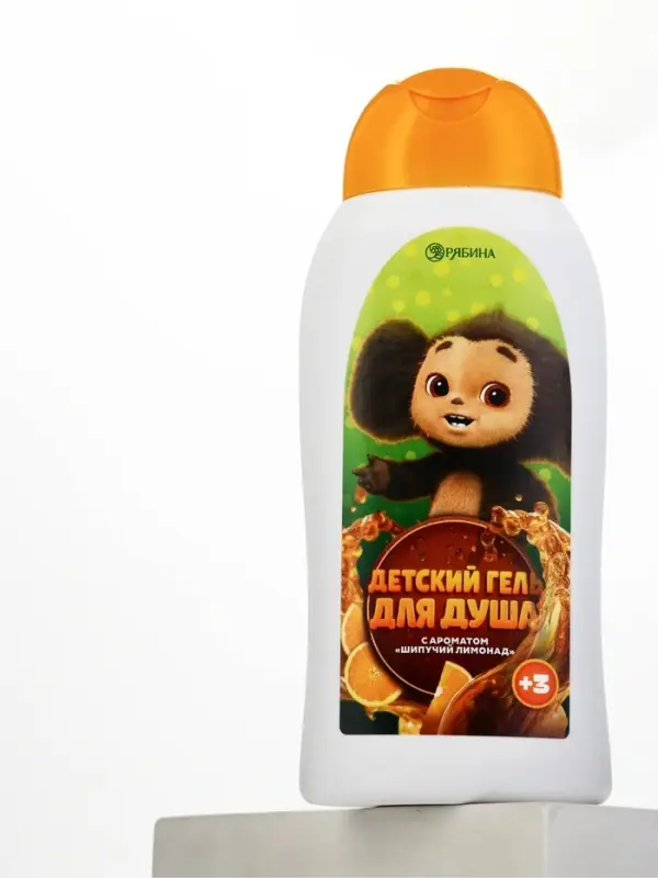 Детский гель для душа, аромат: шипучий лимонад, 300 мл, Чебурашка
