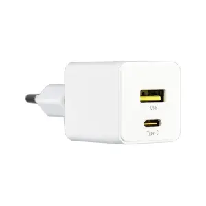 Переходник СЗУ на USB + Type-C 20W Palm Fast Charging P10111608213-00 Baseus белый