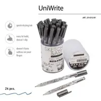 Ручка гелевая SKETCH&ART UniWrite.SILVER, 0,8 мм, серебряный
