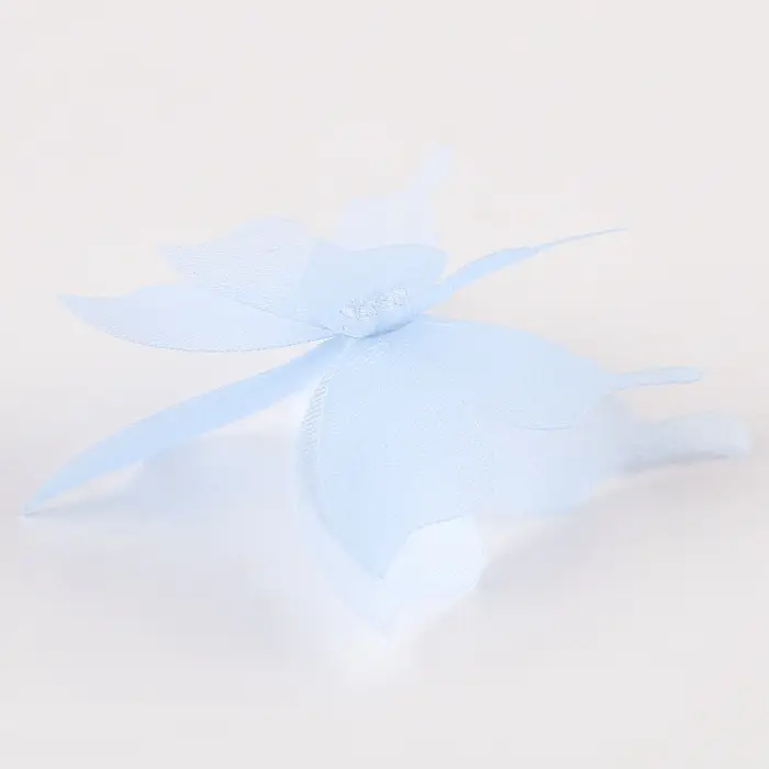 Декор для творчества &laquo;Бабочка&raquo;, трёхслойный, набор 12 шт., размер 1 шт. &mdash; 5&times;4.5 см, цвет голубой