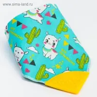 Нагрудник-бандана непромокаемый &laquo;ТРЕНД. Лама&raquo; на кнопке