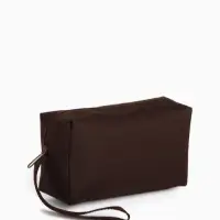 Косметичка дорожная на молнии, с ручкой, цвет коричневый