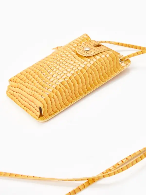 Сумка на магните, с длинным ремнём, 10&times;2.5&times;20 см, жёлтая