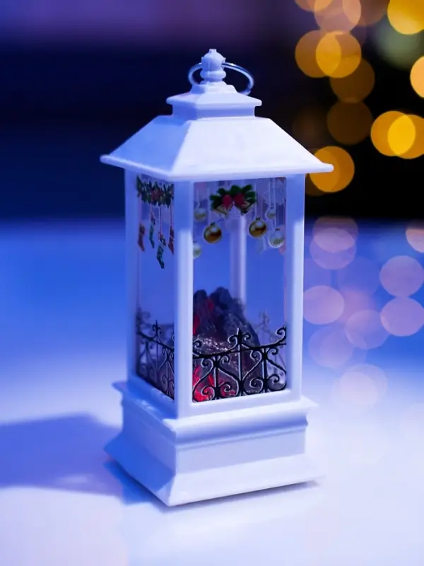 Светодиодная фигура &laquo;Камин с носками&raquo; 5.5&times;13&times;5.5 см, пластик, от батареек AG13&times;3, свечение тёплое белое