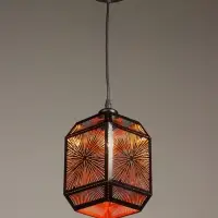 Светильник потолочный BayerLux &laquo;Кэлшот&raquo; (Сияние), 1&times;40 Вт, Е27, черный, 13&times;13&times;20+100 см