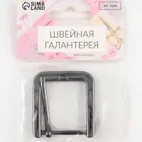 Пряжка для ремня, 4&times;4.4 см, 30 мм, цвет чёрный никель