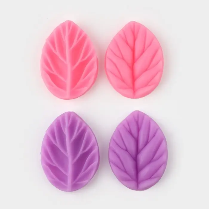 Молд кондитерский &laquo;Лист вишни&raquo;, силикон, 2 части 7.5&times;5.5 см, МИКС
