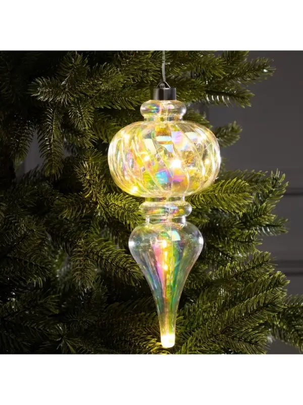 Ёлочная игрушка светодиодная &laquo;Сияние&raquo;, 27&times;11 см, 12 LED, от батареек ААх2, свечение тёплое белое