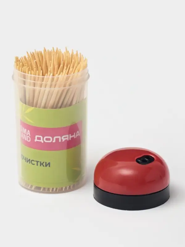 Зубочистки Доляна, 140-150 шт., в пластиковой баночке, МИКС