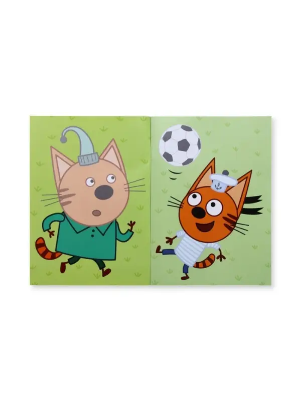 Книжка &laquo;Аппликации наклейками&raquo;, А5, 12 стр., Три кота