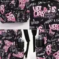 Рюкзак молодёжный на молнии, с карманами, 30&times;13&times;42 см, розовый