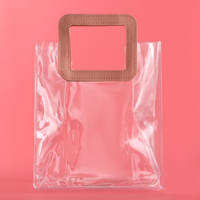 Пакет подарочный из ПВХ, розовый, 26.5 x 23 x 12 см Пакет подарочный из ПВХ, розовый, 26.5 x 23 x 12 см