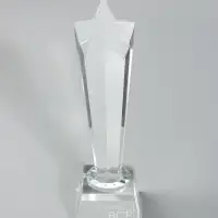 Фигура стекло &laquo;Стела наградная. Звезда - Ты можешь всё&raquo;, 6.5&times;6.5&times;23 см