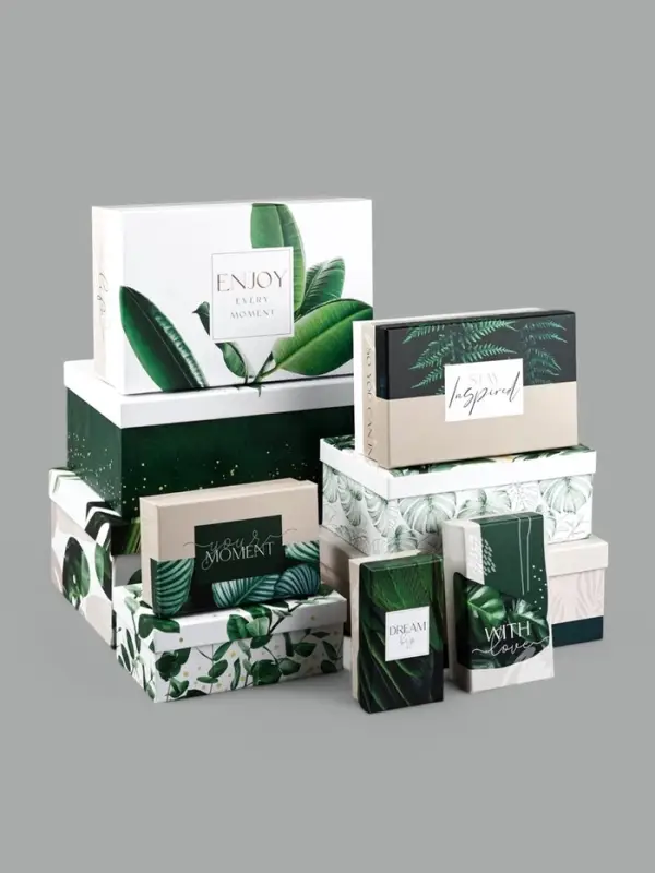 Набор коробок 10 в 1, упаковка подарочная, &laquo;GREEN&raquo;, 12&times;7&times;4 - 32.5&times;20&times;12.5 см