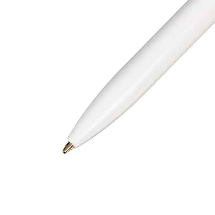 Ручка шариковая автоматическая, 0.5 мм, стержень синий, белый корпус