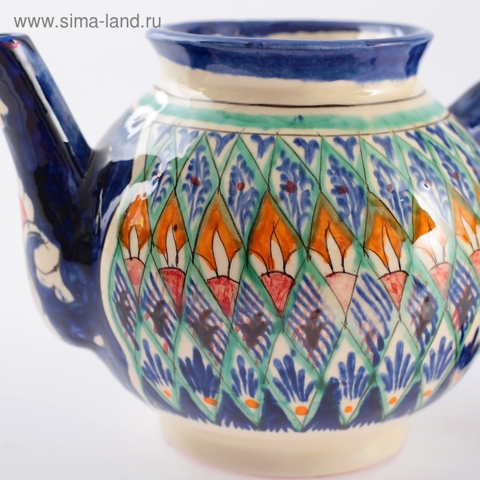 Чайник Риштанская Керамика Чайник Риштанская Керамика "Узоры", 1000 мл, микс