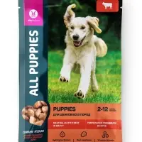 Влажный корм ALL PUPPIES для щенков, тефтельки с говядиной в соусе, пауч, 85 г