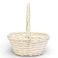 Набор корзин 3 шт ИВА 44x37x16 37х32x14 31х27x12 см ПЛЕТ ручка h=20/18/16 см бел