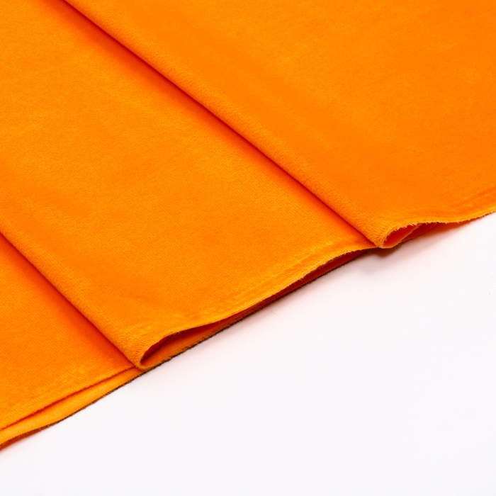 Лоскут, плюш на трикотажной основе, оранжевый, 100 × 150 см, 100% п/э Лоскут, плюш на трикотажной основе, оранжевый, 100 × 150 см, 100% п/э