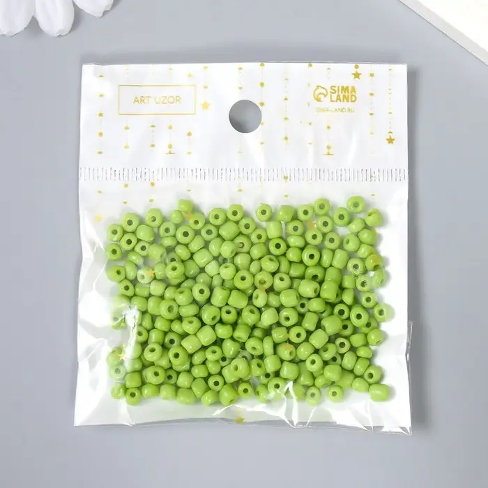 Бисер круглый 6/0  Бисер круглый 6/0 "Оливковый" 20 гр