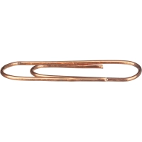 Скрепки ICO омедненные, 28 мм, негофрированные, золотистые, 100 шт/уп