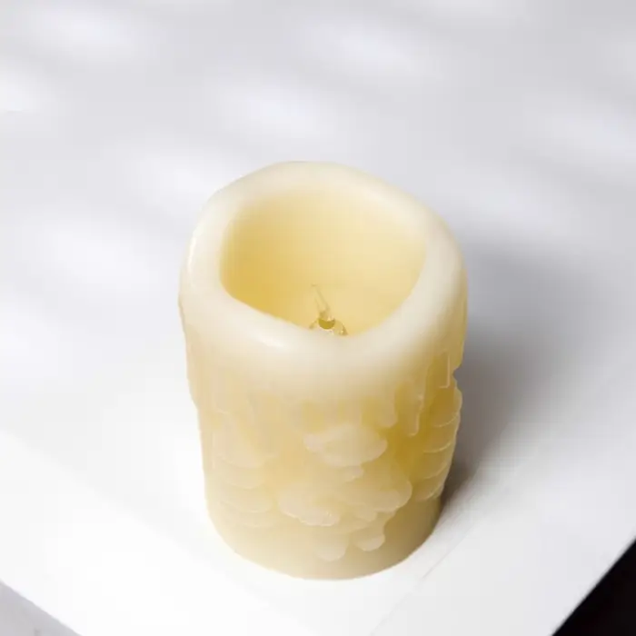 Светодиодная фигура &laquo;Свеча&raquo; 4.5&times;7.5&times;4.5 см, пластик, от батареек AG13&times;3, свечение тёплое белое