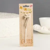 Свеча в торт на шпажке «Алмаз», цифра 7, шампань, 5×2.6 см Свеча в торт на шпажке «Алмаз», цифра 7, шампань, 5×2.6 см