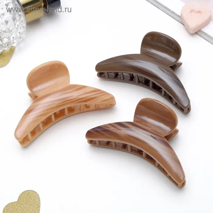 Крабик для волос «Мадера», 8 см, МИКС Крабик для волос «Мадера», 8 см, МИКС