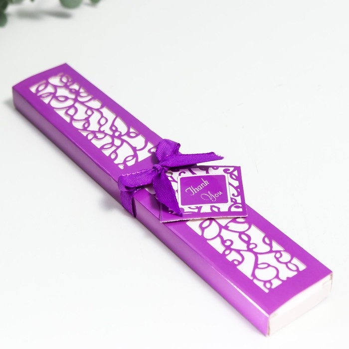 Веер бамбук, текстиль h=21 см  Веер бамбук, текстиль h=21 см "Моноцвет" в коробке, фиолетовый