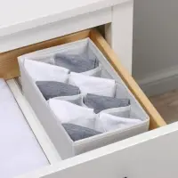 Органайзер для хранения белья LaDо́m, 8 ячеек, 24&times;14&times;10 см, серый