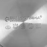 Набор кастрюль Доляна &laquo;Сильве&raquo;, 4 предмета: 1.5 л, 2 л, 3 л, 4 л, d=16/18/20/22 см, крышки, индукция, нержавеющая сталь