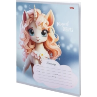 Тетрадь клетка 12л. Красивые единорожки, ассорти, 12-8822)