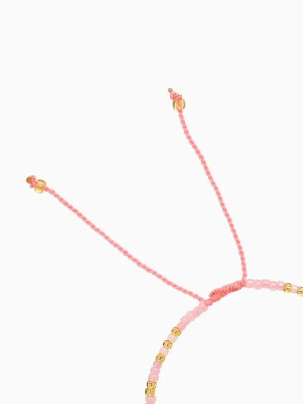 Браслет Браслет "Лила" длина 16 см, цв. розовый, золотистый