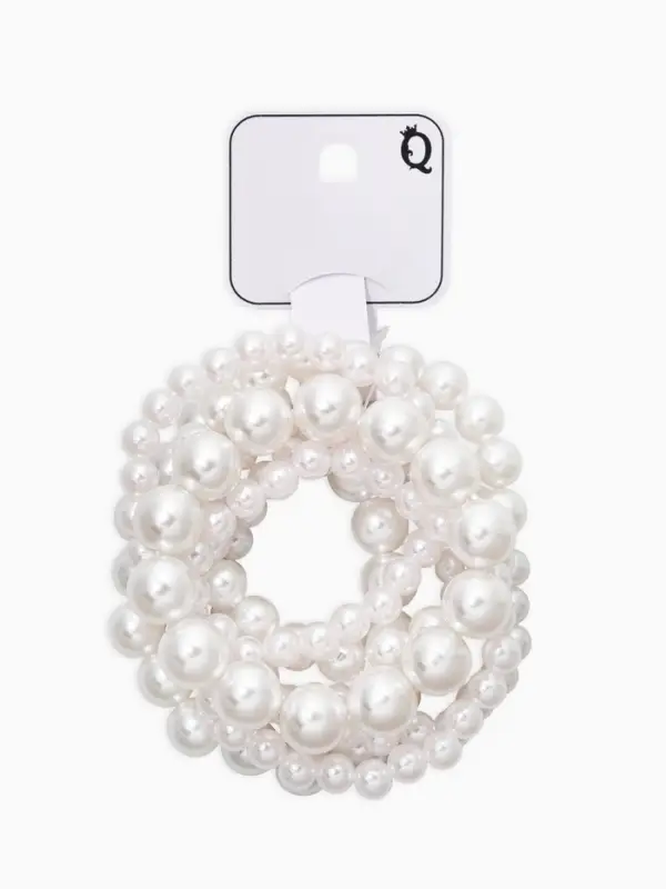 Браслеты из бусин &laquo;Жемчужный облик&raquo;, набор 7 шт. бусины №6.8.10.14, белый